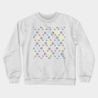 Pastel doodle paw print Crewneck Sweatshirt